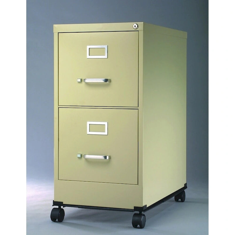 Black Adjustable Rolling File Caddy for Vertical Metal Cabinets