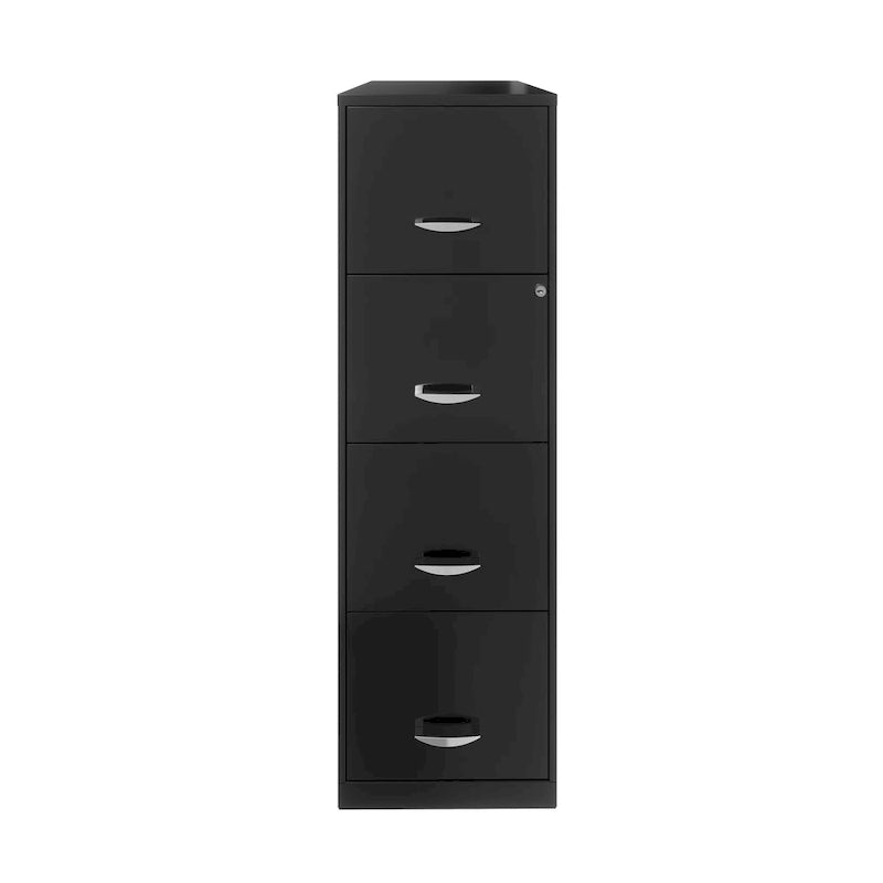 Charcoal 18-Inch-Deep Metal File Cabinet with 4 Drawers