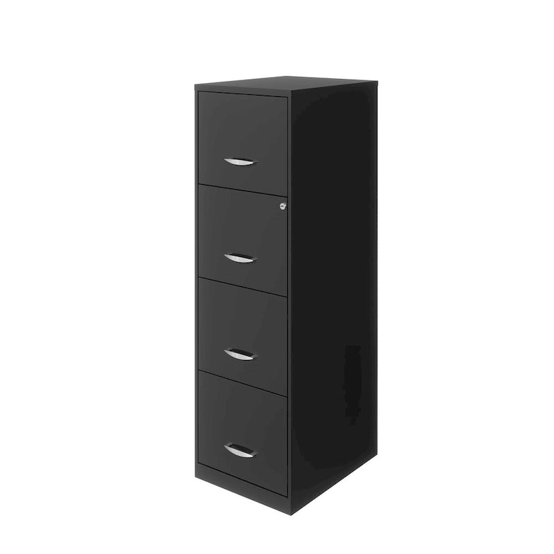 Charcoal 18-Inch-Deep Metal File Cabinet with 4 Drawers