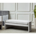 Curved Velvet Upholstered Bench with Wraparound Silhouette