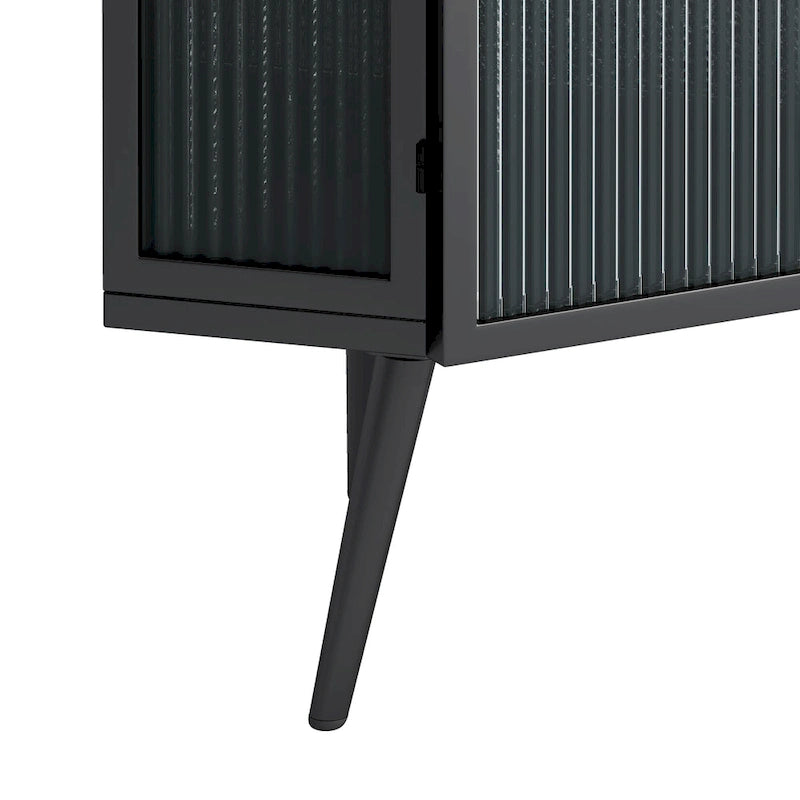 31.5 in. H Metal Floor Corner Cabinet with Adjustable Shelf