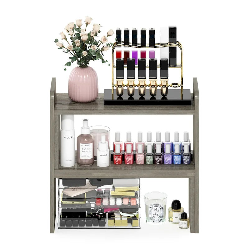 Desktop Organizer Bookshelf for Books and Office Supplies