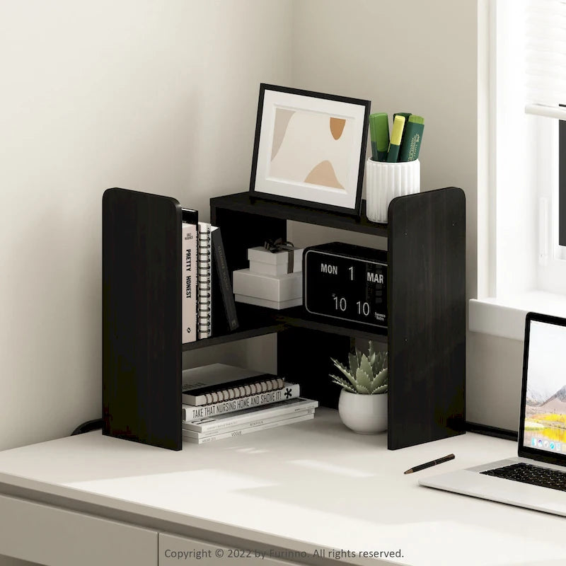 Desktop Organizer Bookshelf for Books and Office Supplies