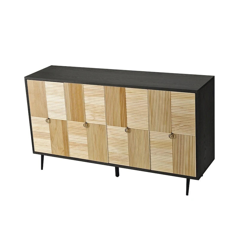 Elegant Vintage 4-Door Cabinet