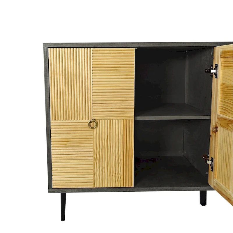 Elegant Vintage 4-Door Cabinet