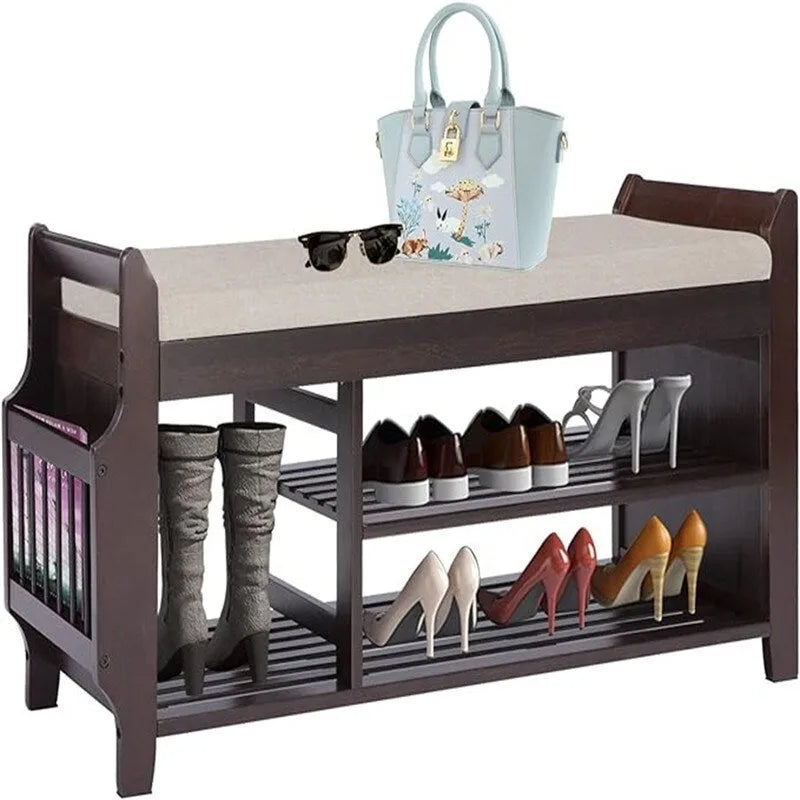 Shoe Rack Bench 2-Tier - 11.7D x 39W x 19.5H