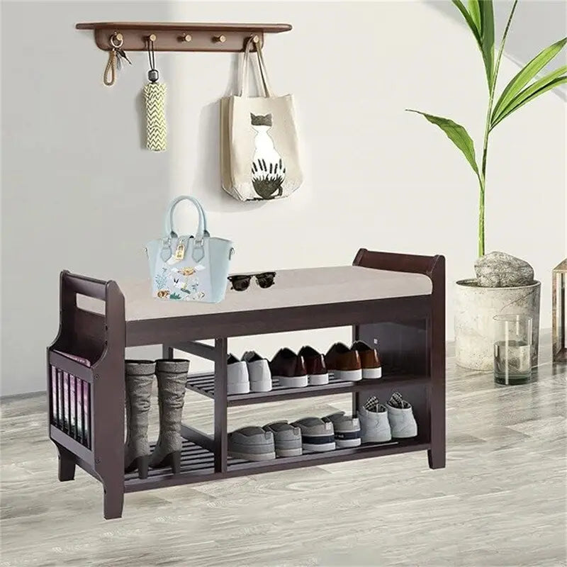 Shoe Rack Bench 2-Tier - 11.7D x 39W x 19.5H