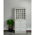 24 Off White Bar Cabinet With Three Drawers