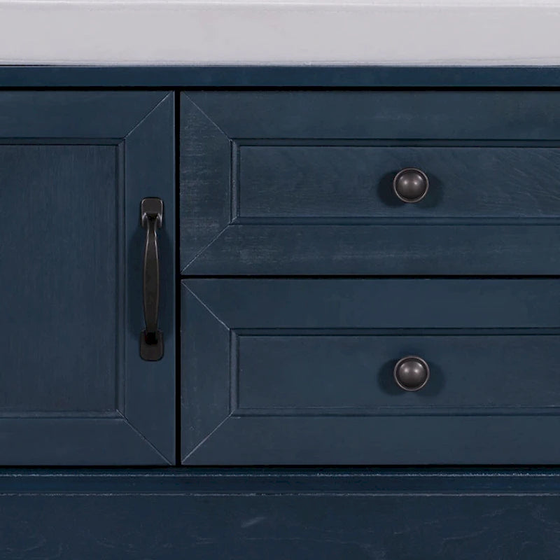 Vintage Chic Wooden Storage Bench with Removable Foam-Filled Velvet Seat Cushion