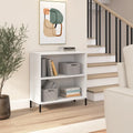 2-Shelf Bookcase with Adjustable Shelf and Steel Feet