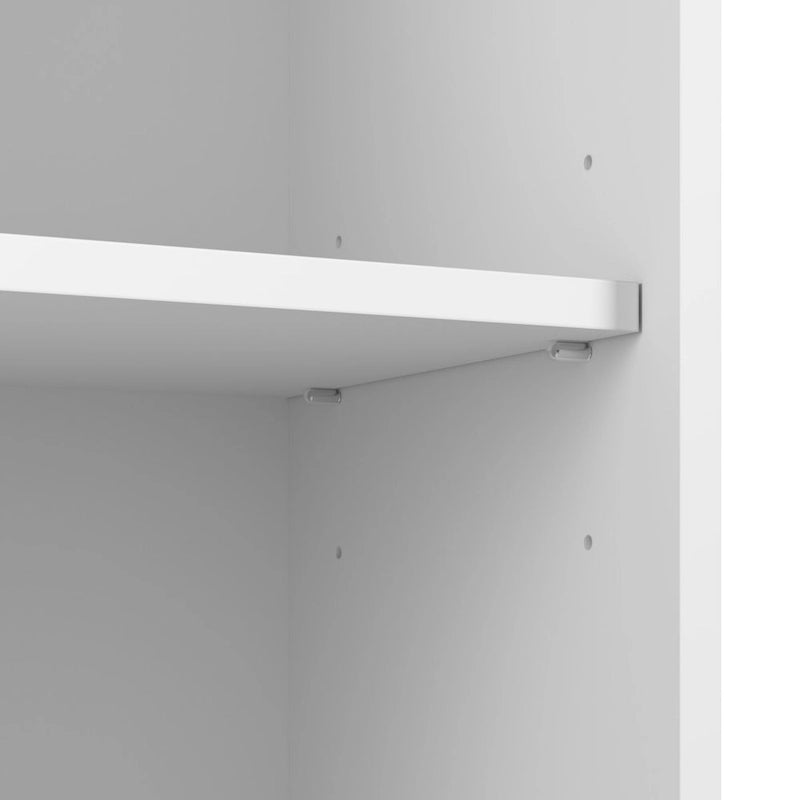 2-Shelf Bookcase with Adjustable Shelf and Steel Feet