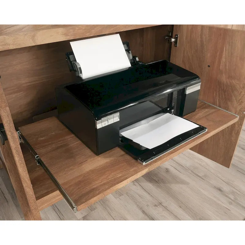 Office Storage Credenza with Printer Shelf and Hanging File Storage