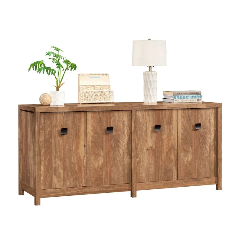 Office Storage Credenza with Printer Shelf and Hanging File Storage