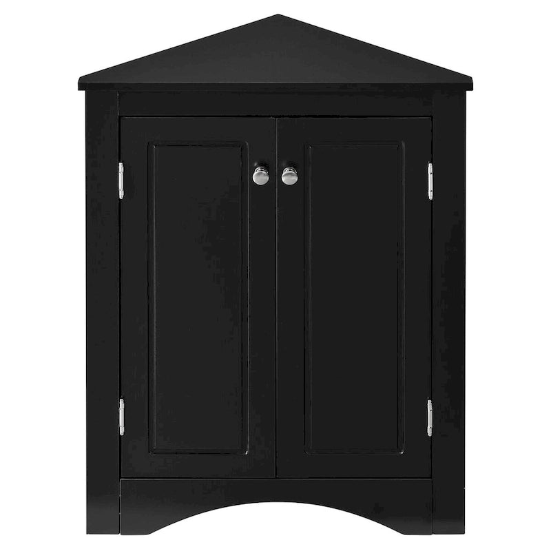 Triangle Bathroom Storage Cabinet with Adjustable Shelves,Freestanding Floor Cabinet