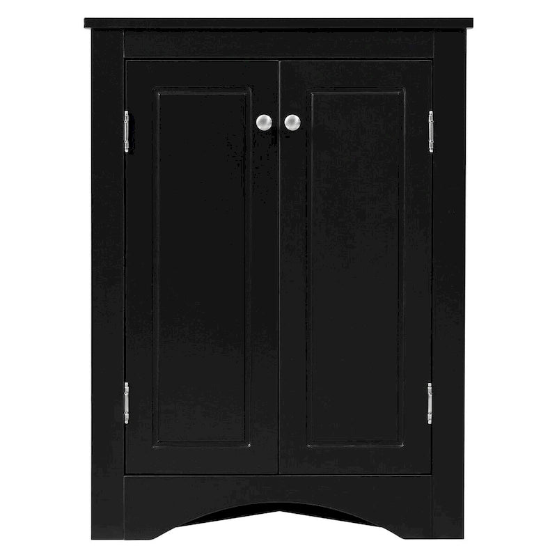 Triangle Bathroom Storage Cabinet with Adjustable Shelves,Freestanding Floor Cabinet