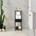 Compact 3-Tier Bathroom Shelf with Fabric Drawer and Toilet Paper Holder